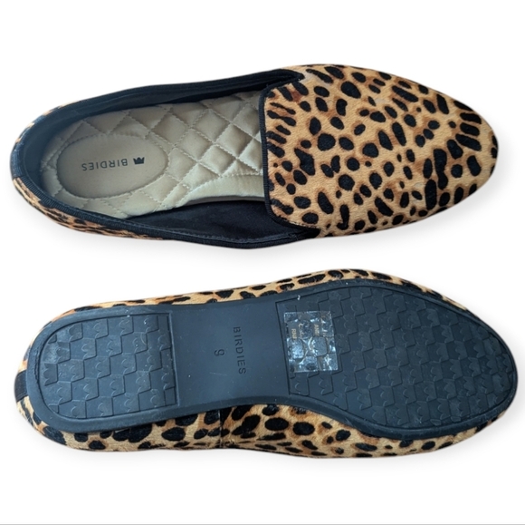 Birdies The Starling Loafers Leopard Print Calf Hair Animal Print Shoes - Picture 9 of 9